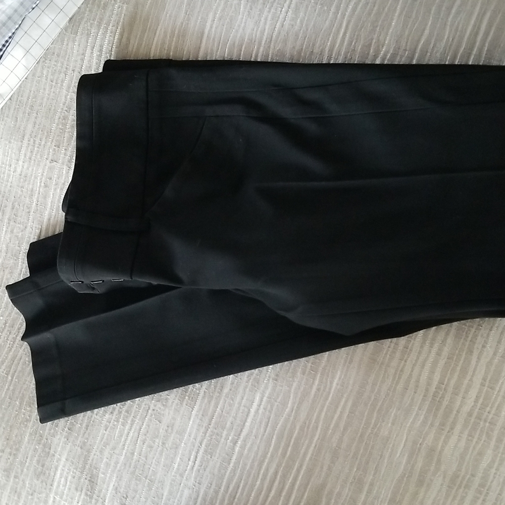 Black straight leg dress pant